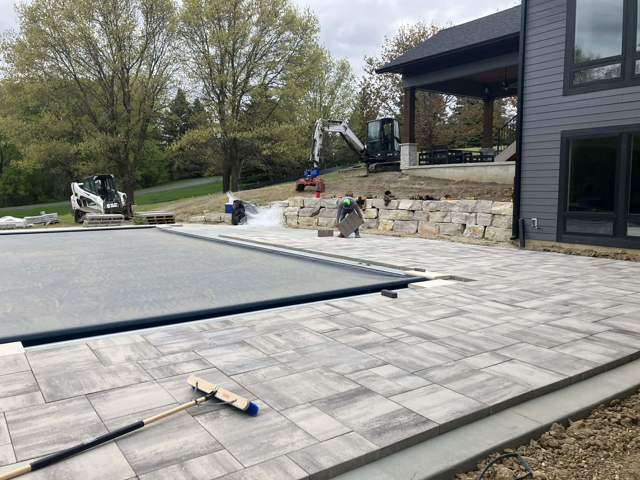 Paver Pool Deck Build in Prior Lake Taking Shape image