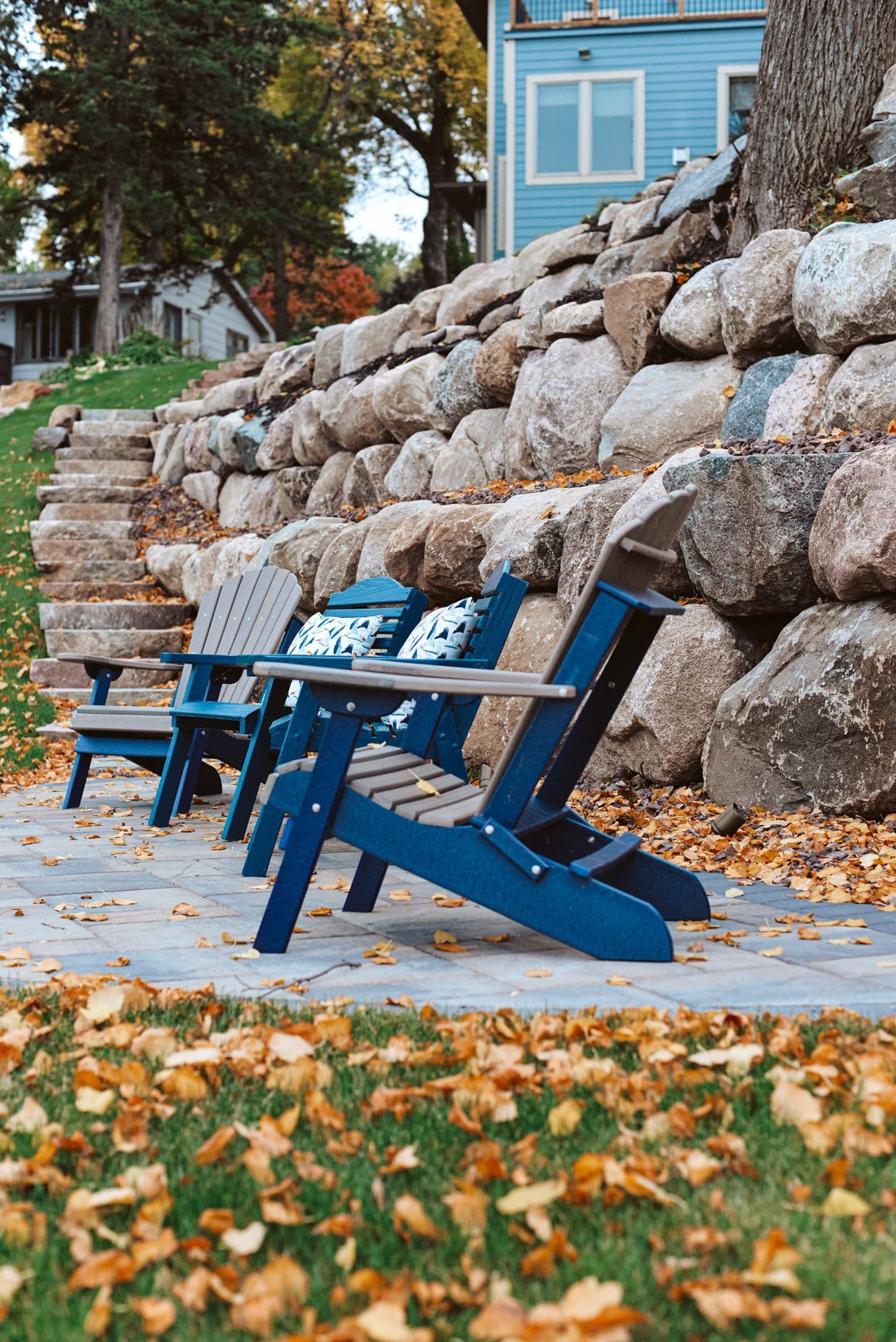 Project Stunning Boulder Wall and Patio Installation image