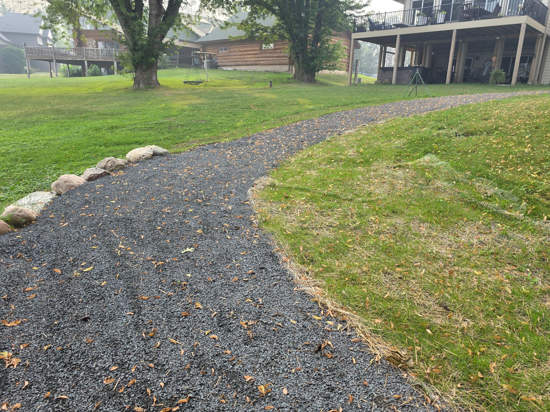 Gallery photos for Crushed Trap Rock Lakeshore Access Path That Actually Holds Up: Image #1