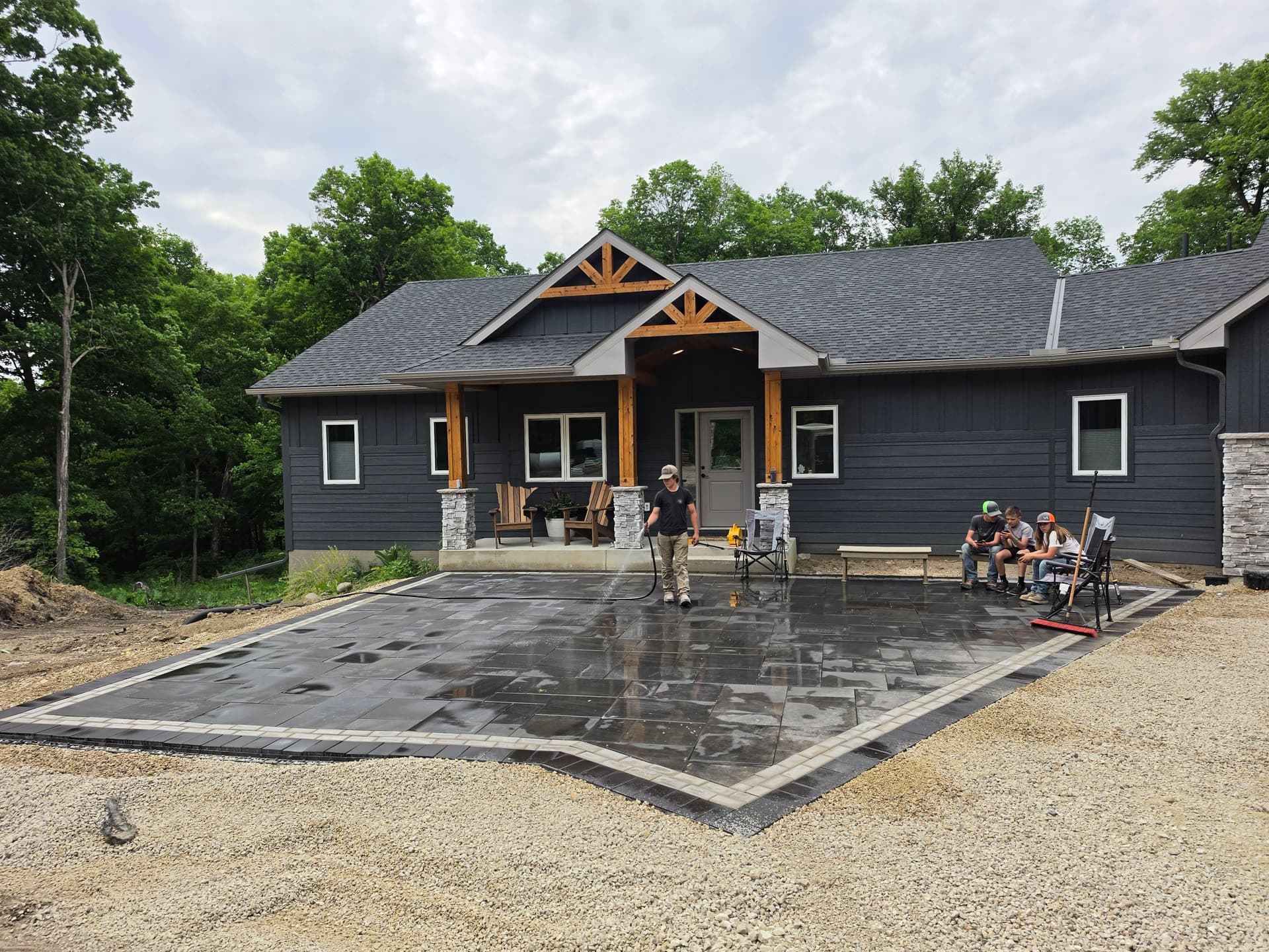 Gallery photos for Paver Patio Build With the Whole Crew for Avlaki Drainage Solutions: Image #2