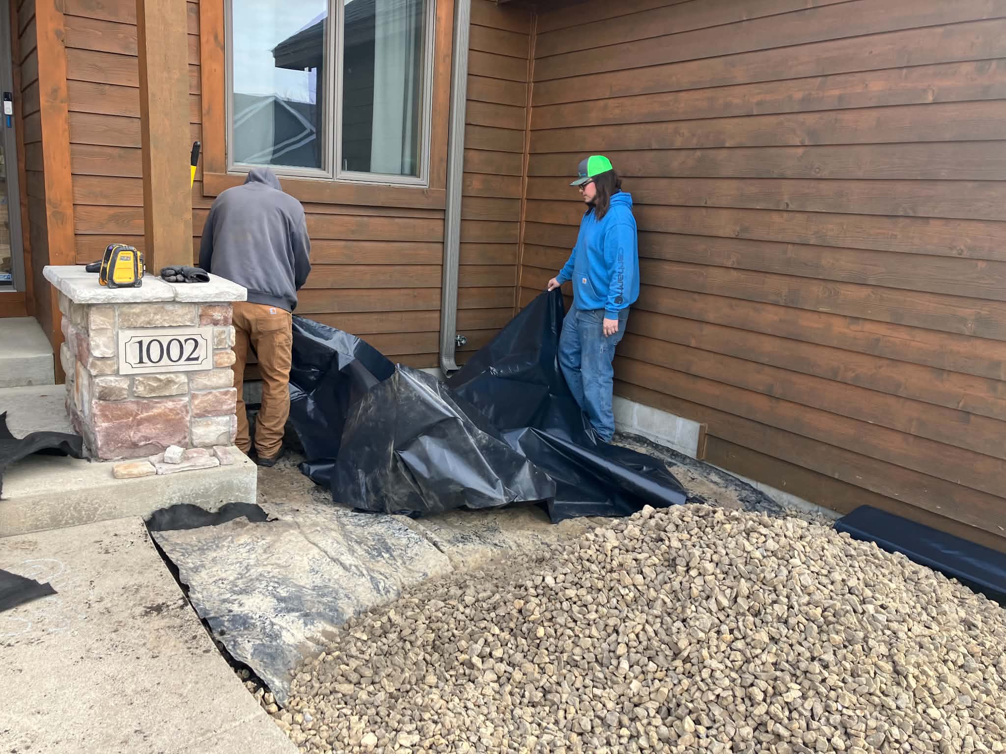 Gallery photos for Fixing Poor Drainage and Regrading a Front Planting Bed in Lonsdale MN: Image #2