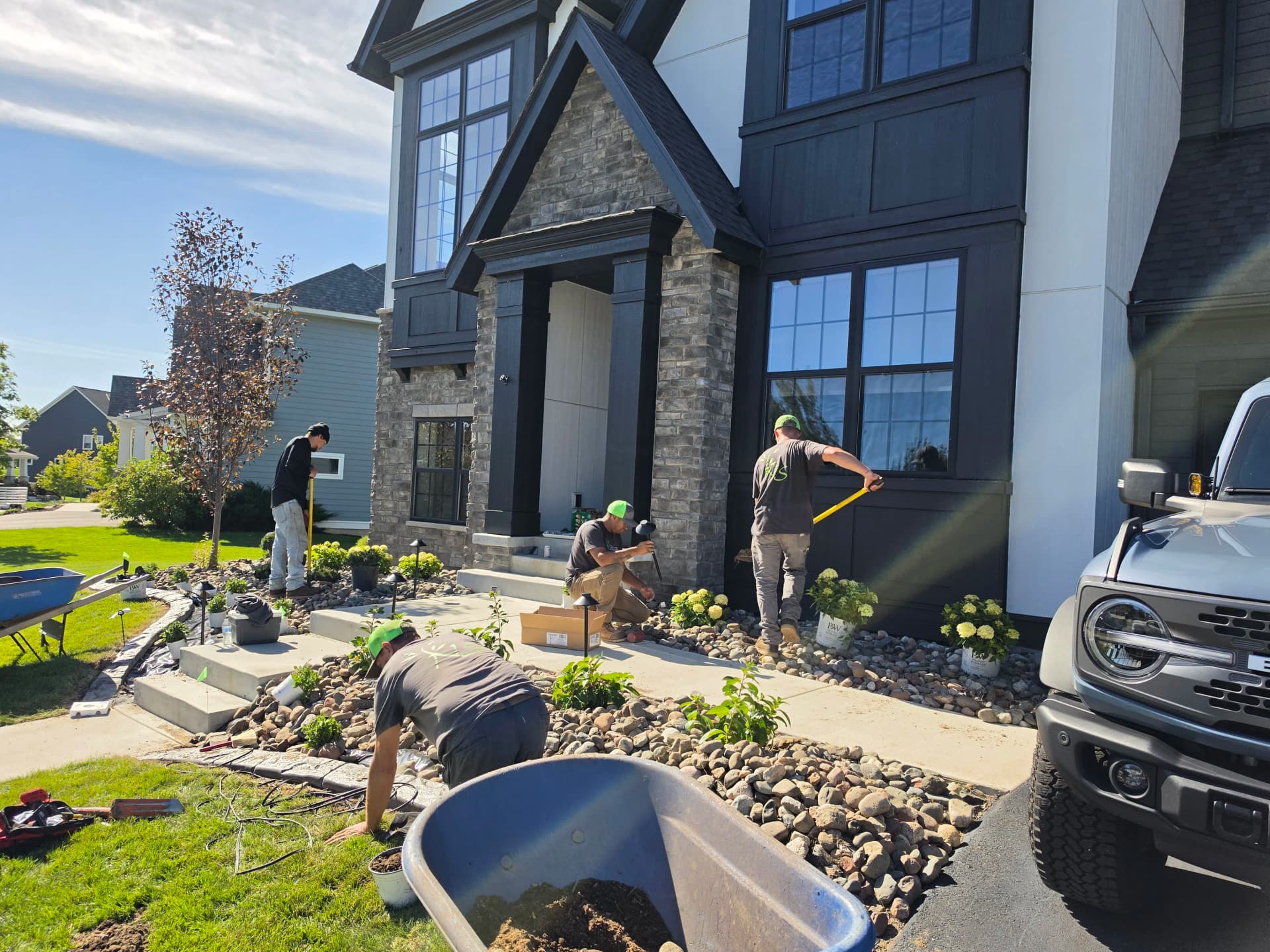 Foundation Planting Beds, Smart Curb and Landscape Lighting in Lakeville image