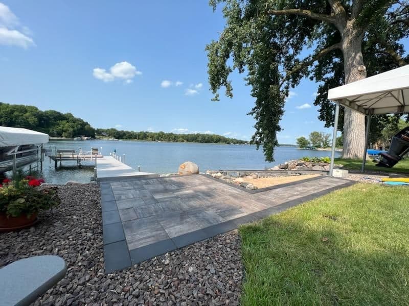 Lakeside Paver Patio and Walkway Work in Prior Lake MN image