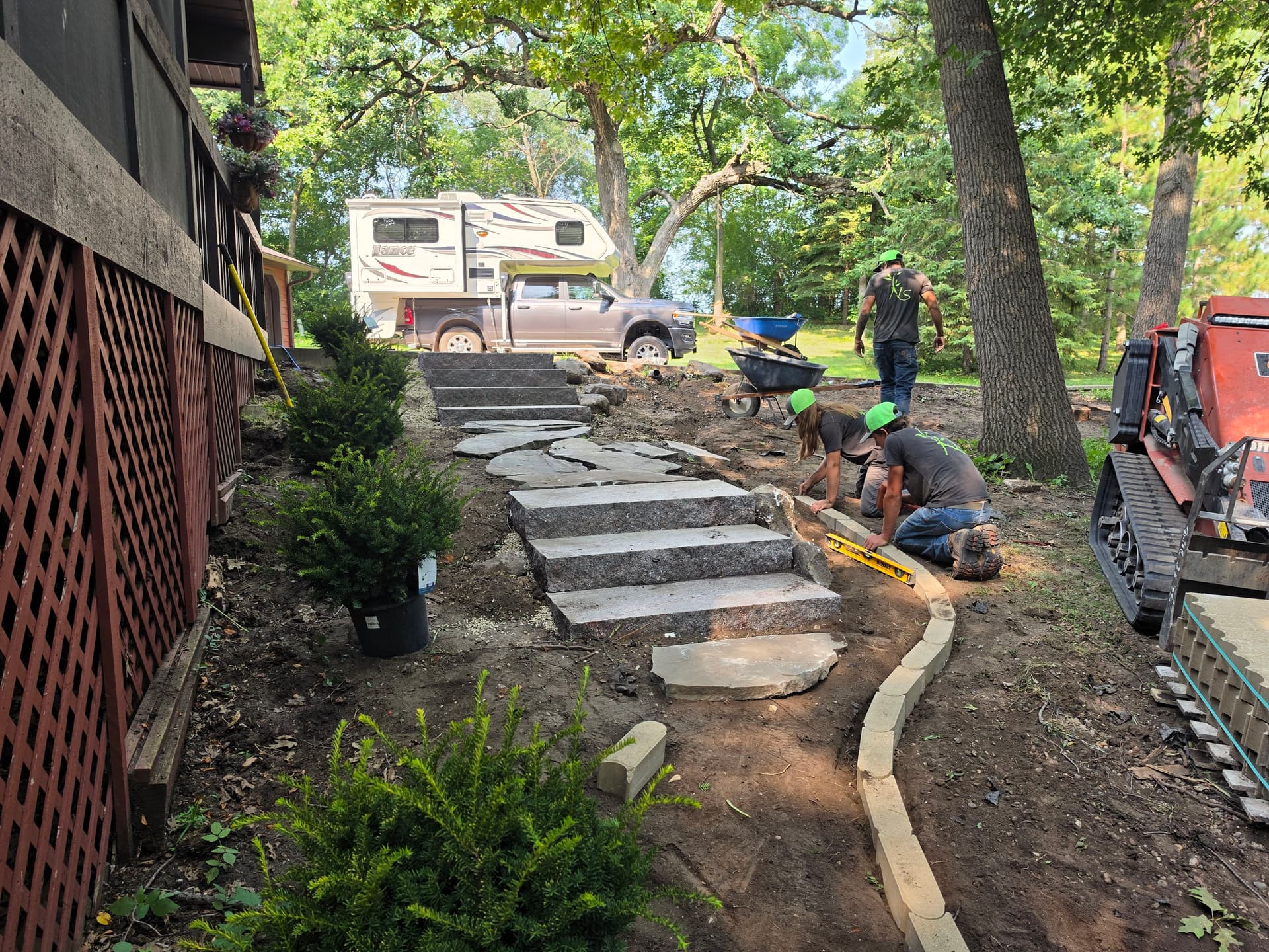 Granite Steps and Bluestone Landing Entrance Rebuild image