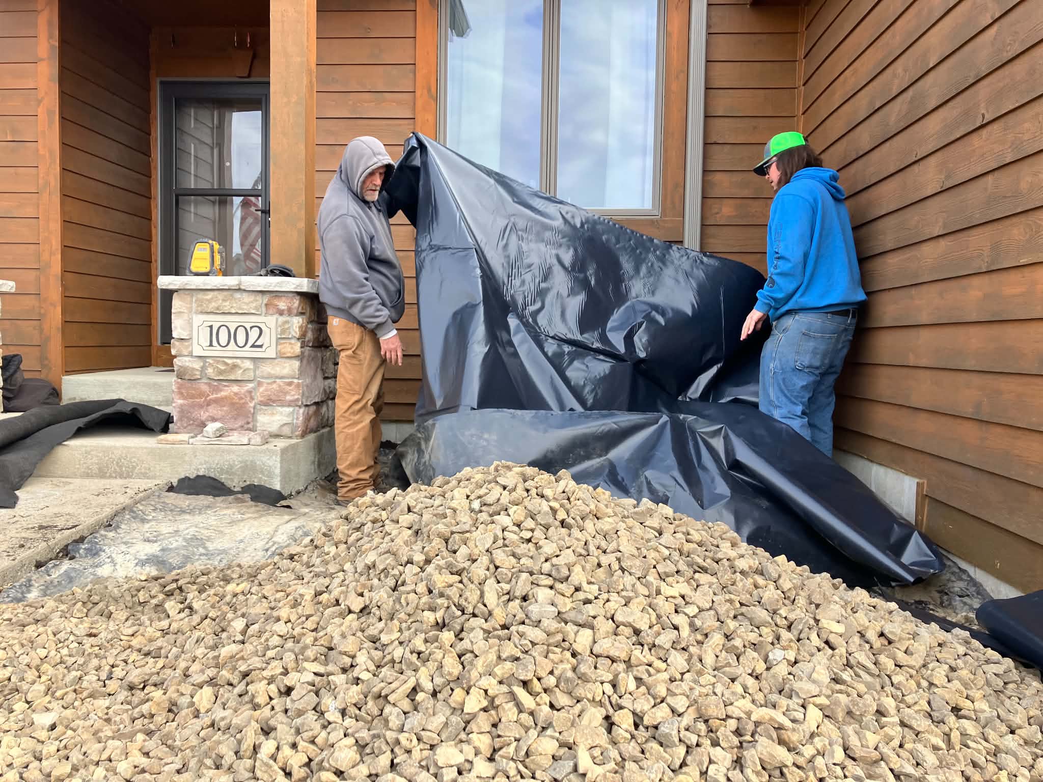 Gallery photos for Fixing Poor Drainage and Regrading a Front Planting Bed in Lonsdale MN: Image #1