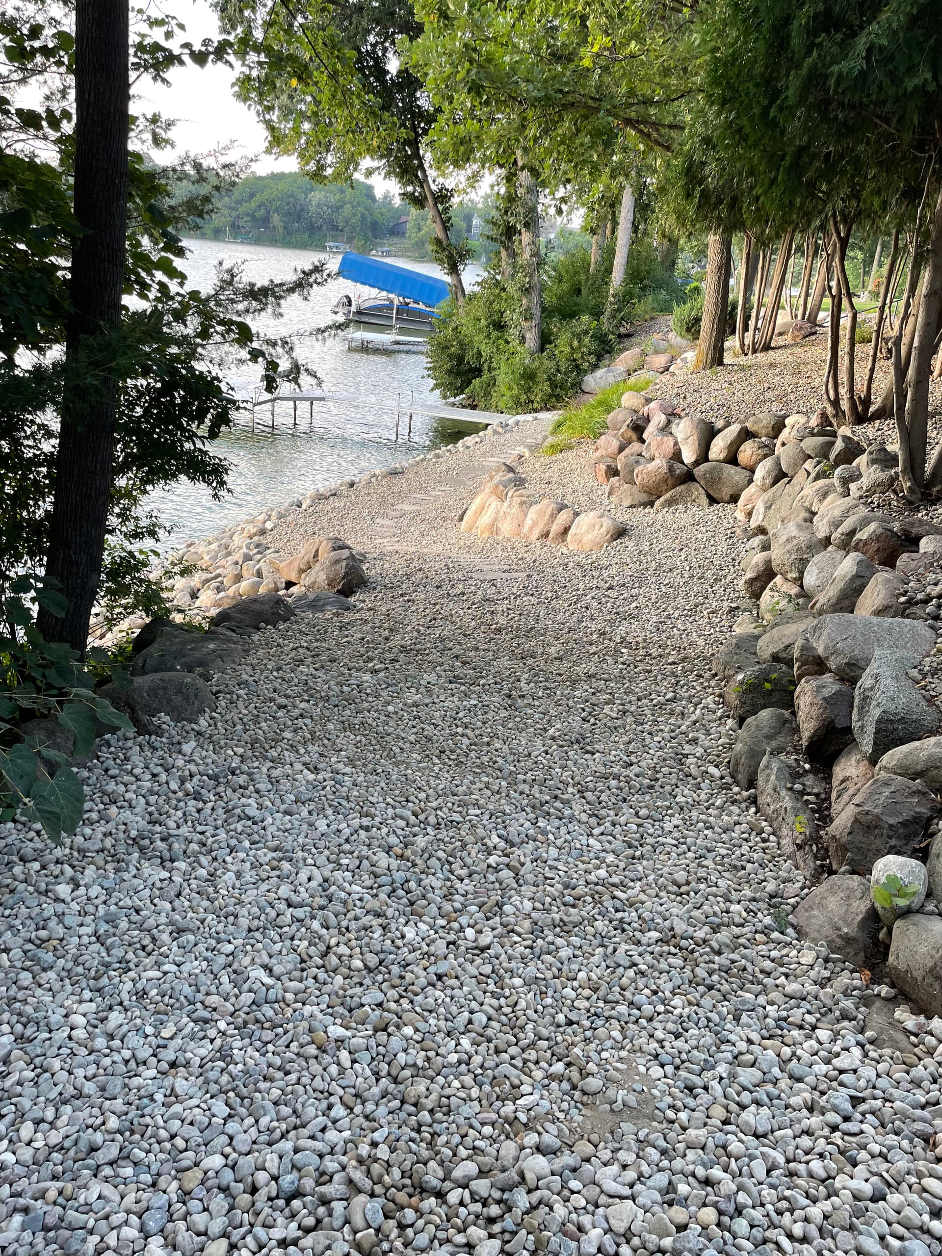 Cedar Lake Shoreline Gets Rip Rap, Boulders and River Rock Treatment image