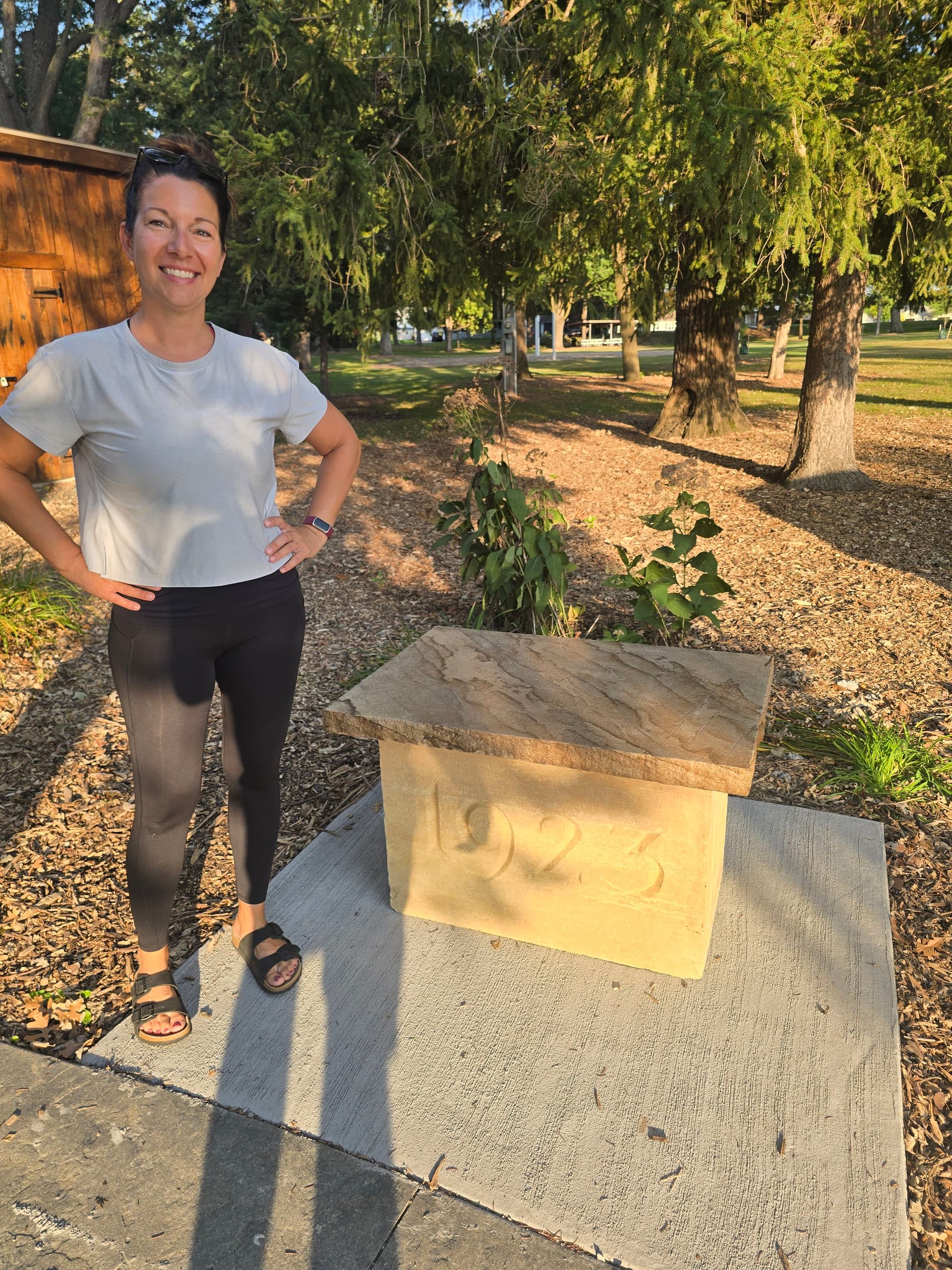 Gallery photos for Historical Cornerstone Bench Installation at Memorial Park: Image #3