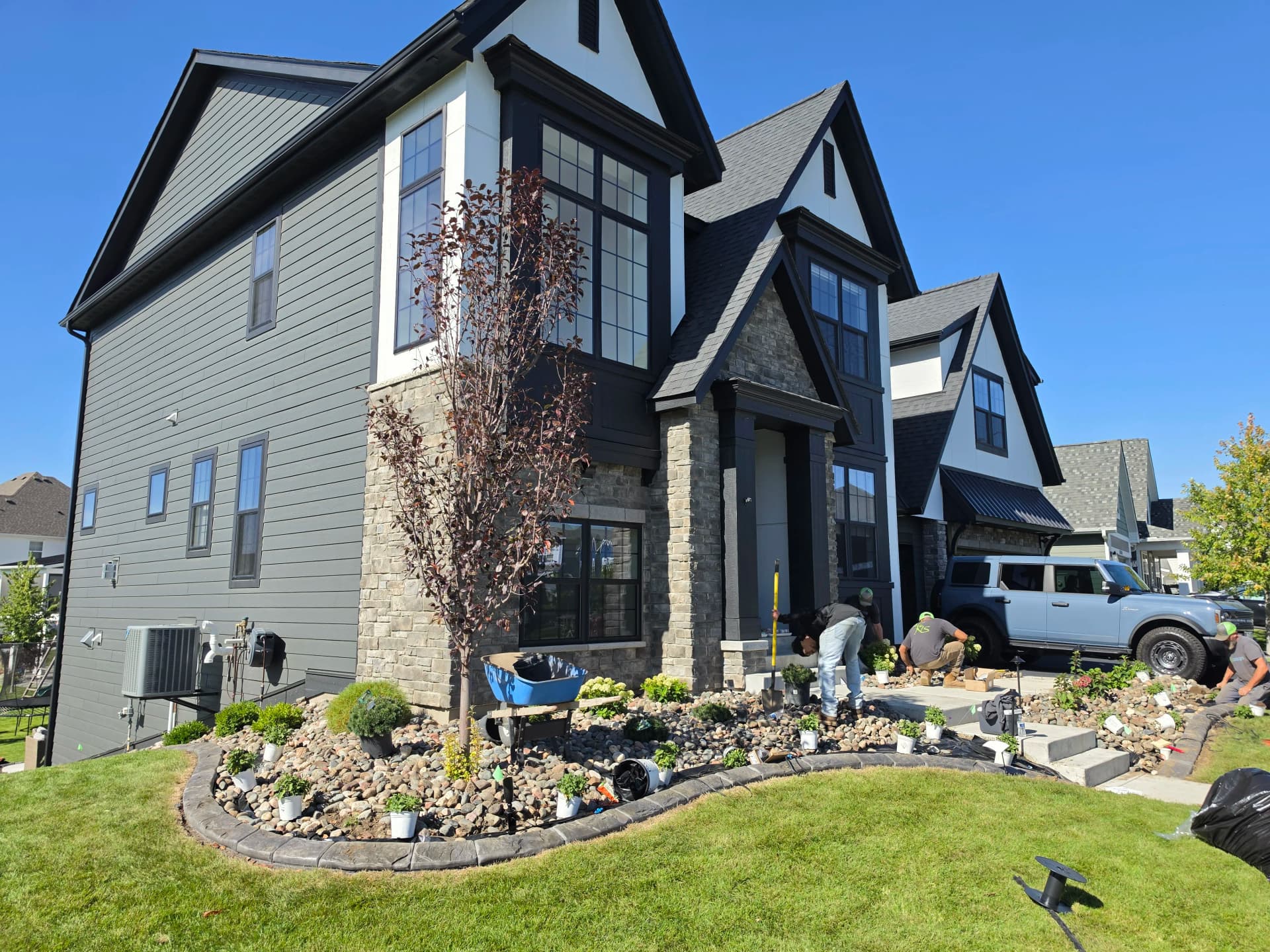 Gallery photos for Foundation Planting Beds, Smart Curb and Landscape Lighting in Lakeville: Image #1