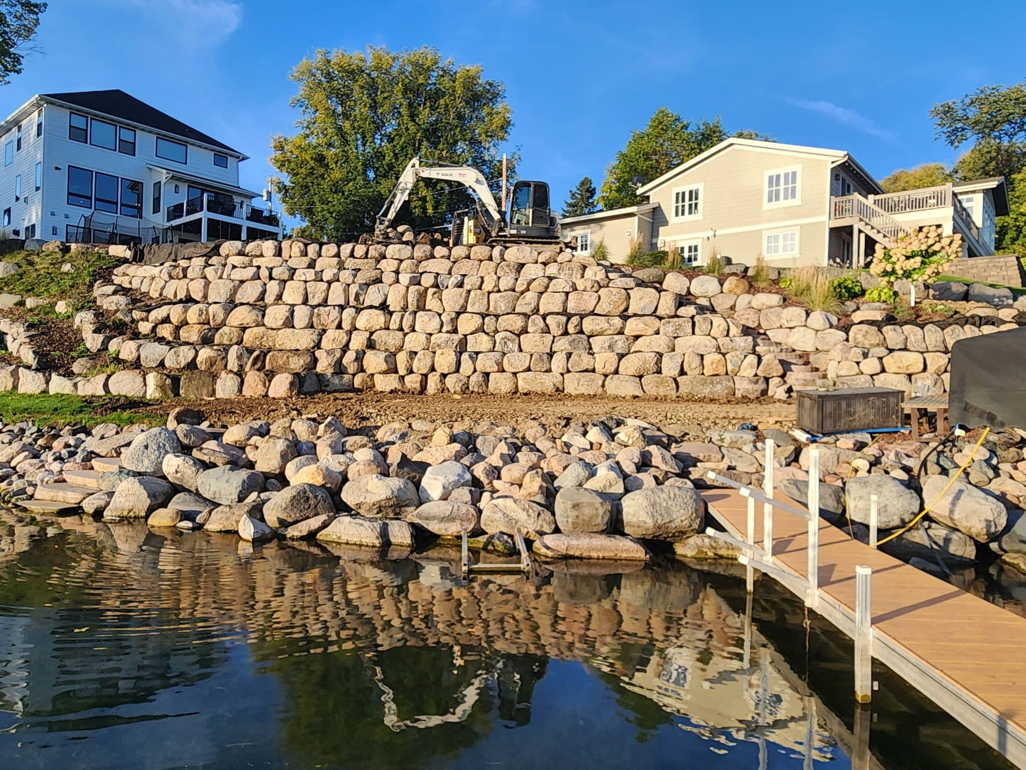 Creating Terraced Boulder Walls by Prior Lake