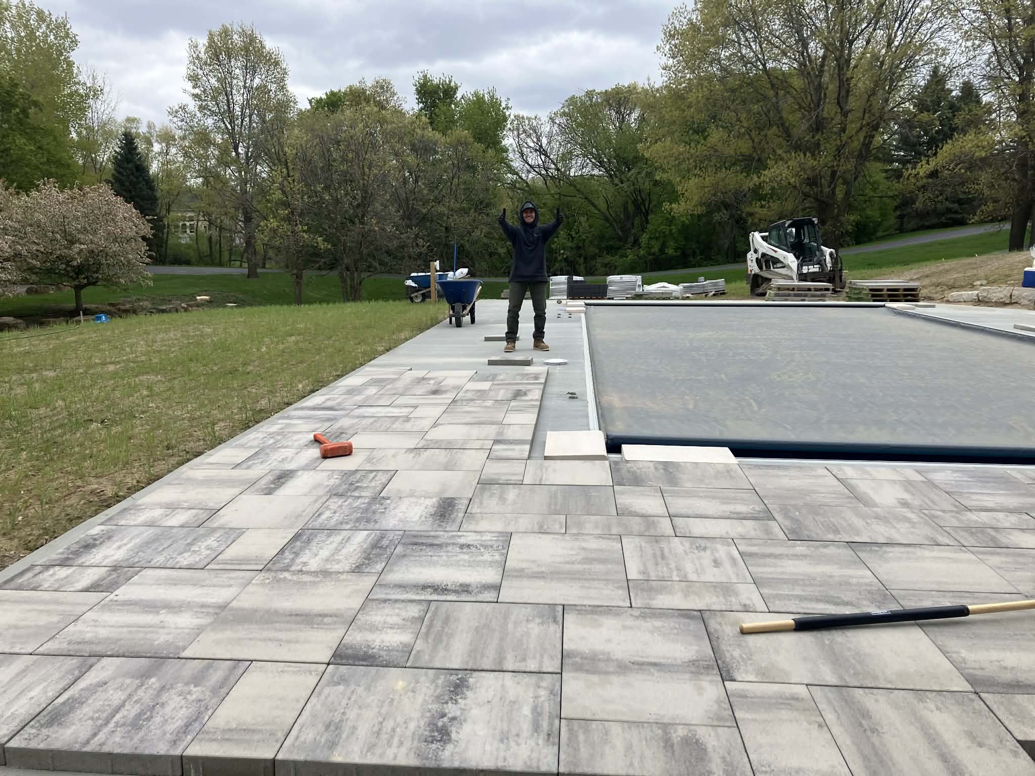 Gallery photos for Paver Pool Deck Build in Prior Lake Taking Shape: Image #1