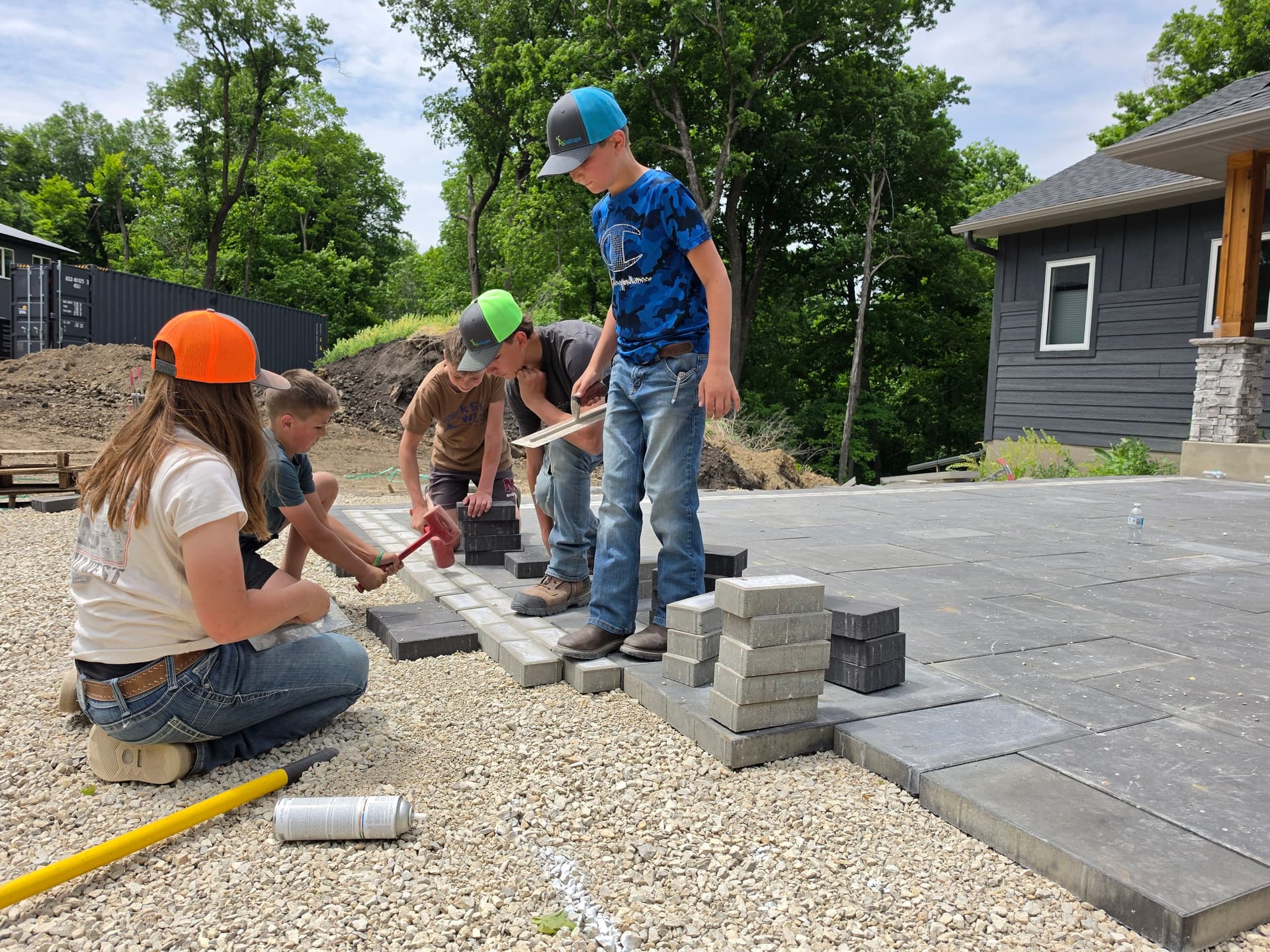 Gallery photos for Paver Patio Build With the Whole Crew for Avlaki Drainage Solutions: Image #1