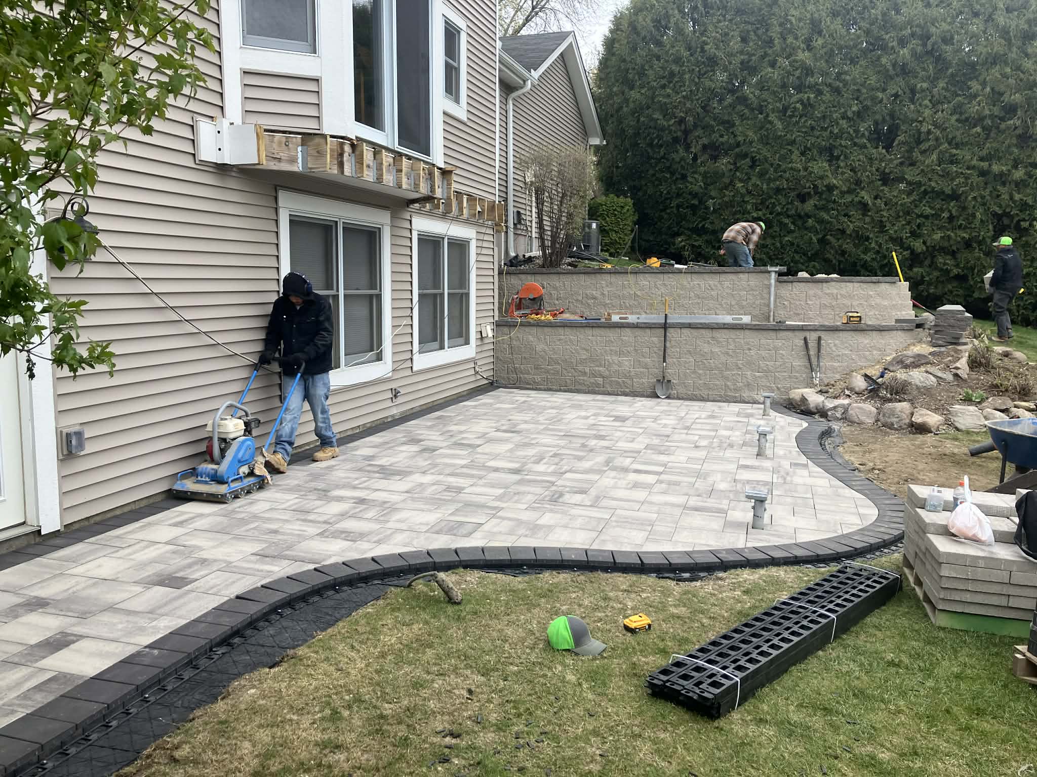 Gallery photos for Chaska Backyard Patio and Retaining Wall Build in Progress: Image #2