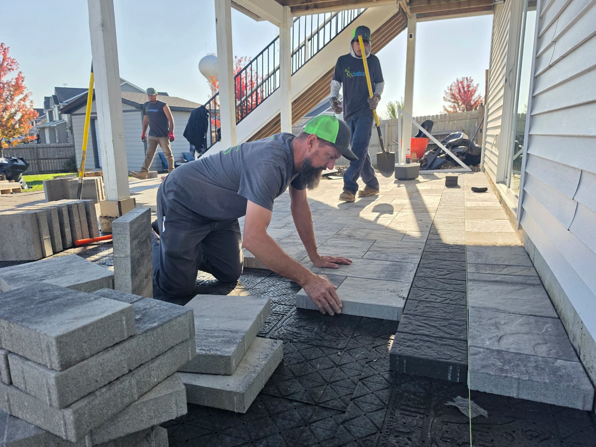 Paver Patio and Fire Pit Build in Progress in New Prague image