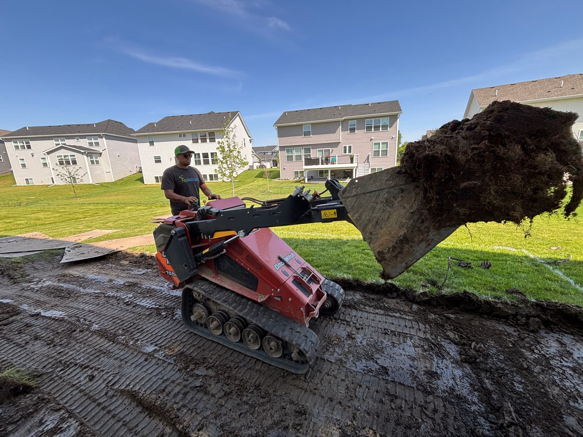 Paver Patio Base Work Underway in Lakeville image