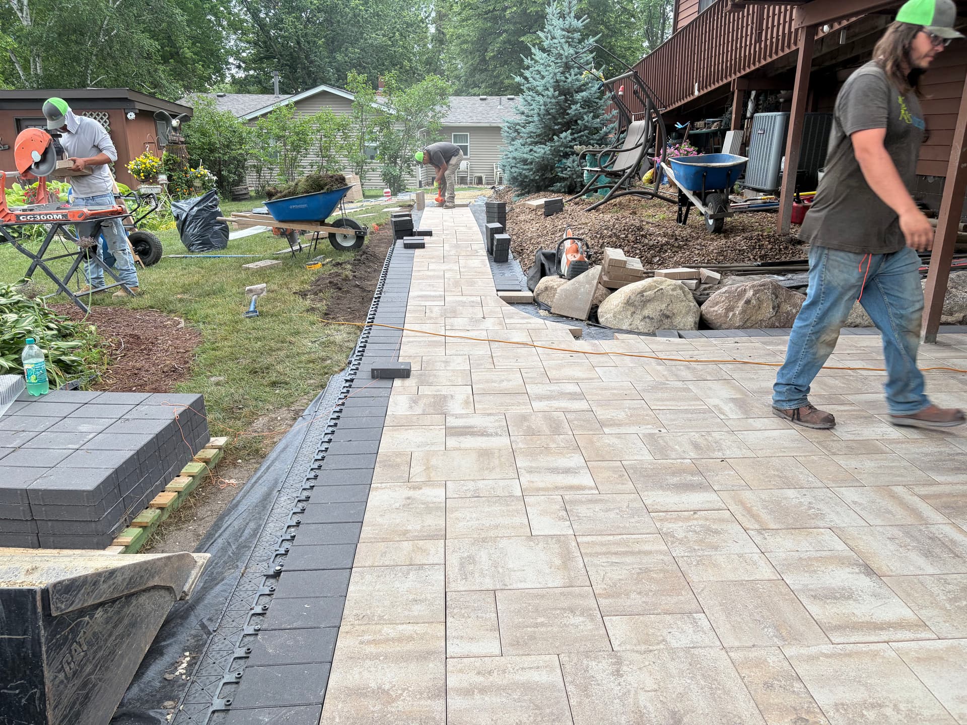Paver Patios and Boulder Rip-Rap Walls Going In at Cedar Lake image