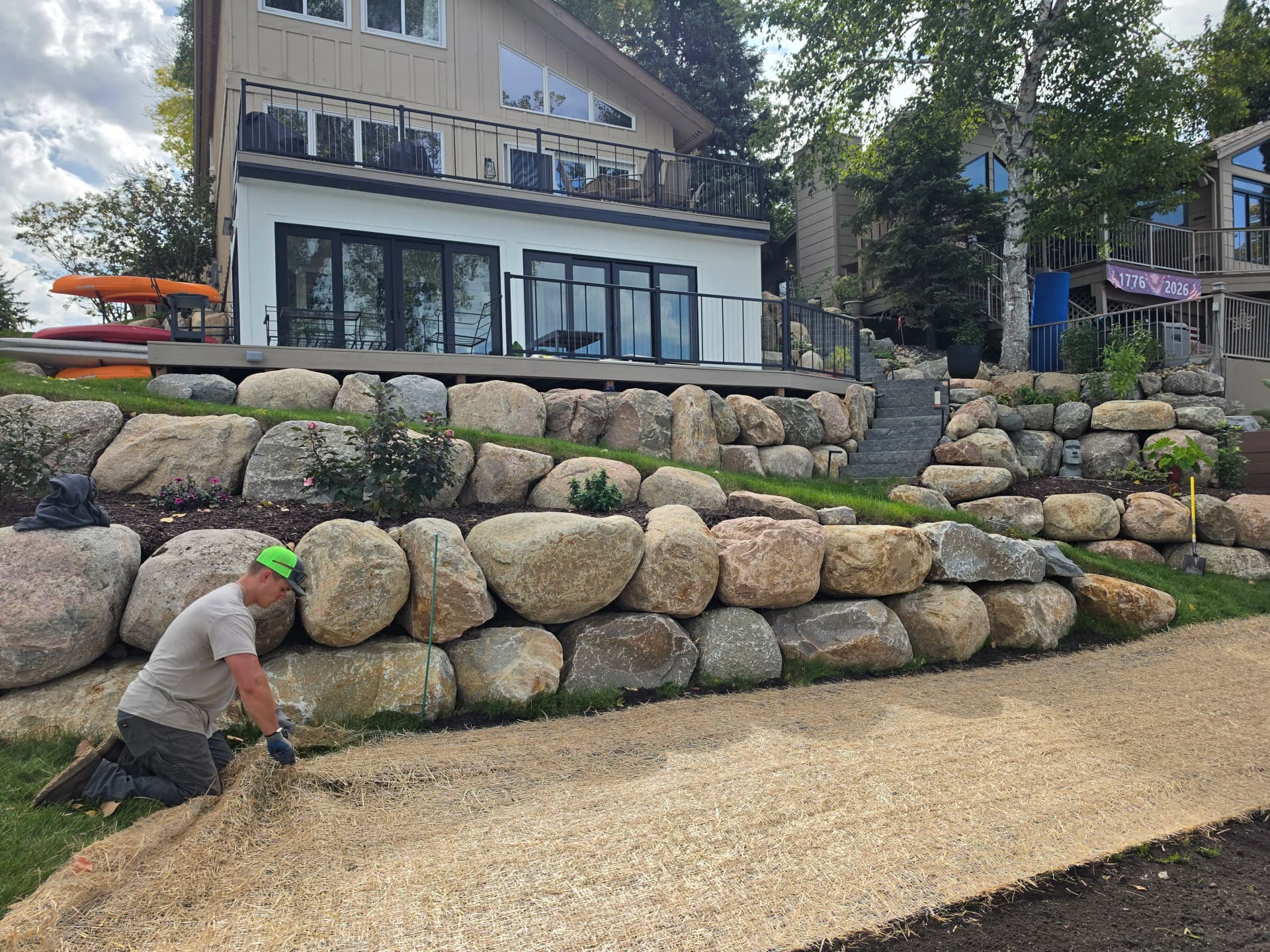 Gallery photos for Fieldstone Boulder Walls and Granite Steps Built for Minnesota: Image #2