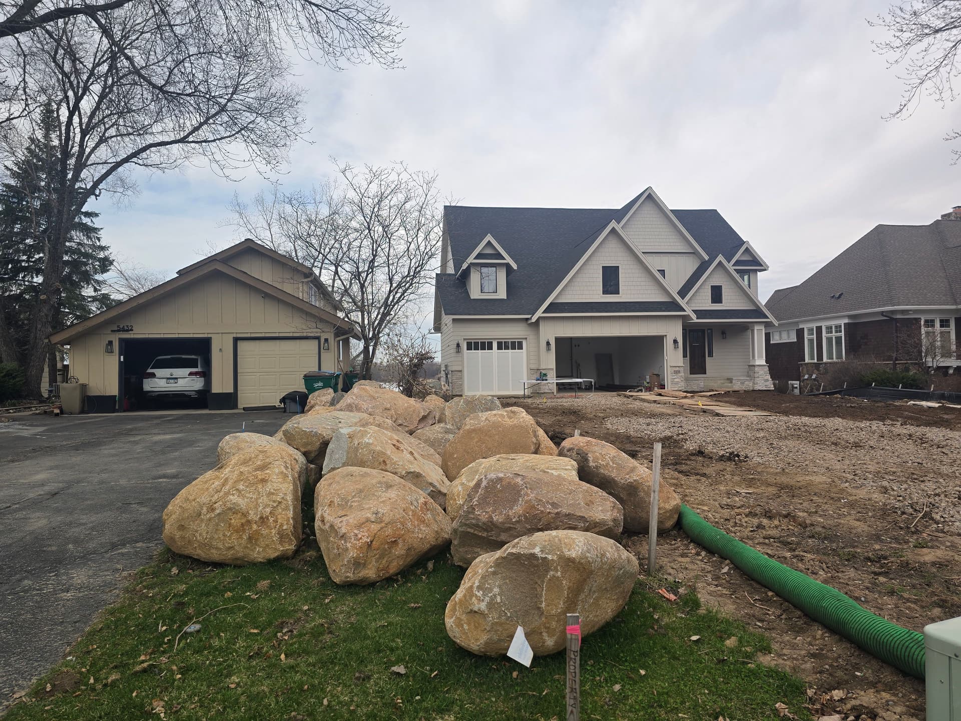 Replacing a Block Wall with a Boulder Retaining Wall in Prior Lake image