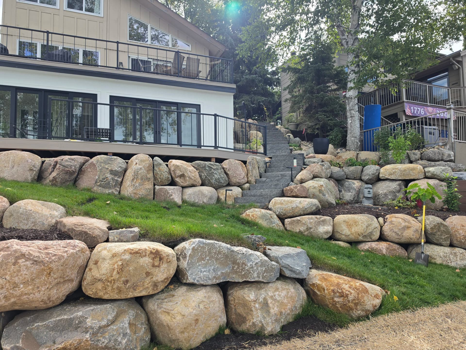 Gallery photos for Fieldstone Boulder Walls and Granite Steps Built for Minnesota: Image #3
