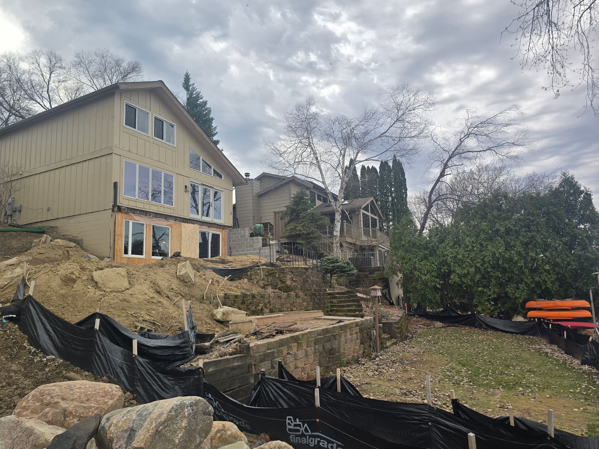 Gallery photos for Replacing a Block Wall with a Boulder Retaining Wall in Prior Lake: Image #2